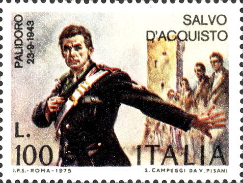 Francobollo Ritratto di Salvo d'Acquisto -  1975