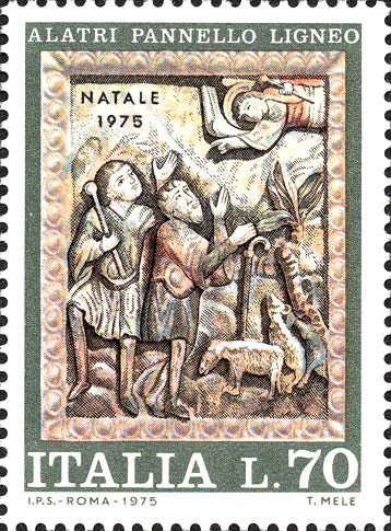 Francobollo Annuncio ai Pastori -  1975