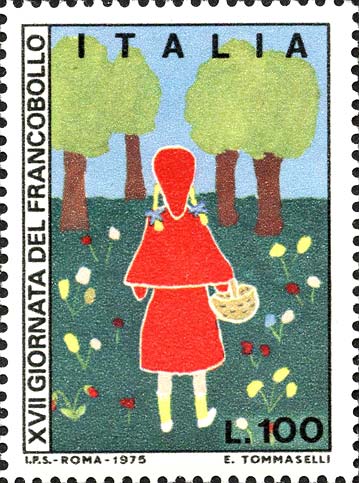 Francobollo Cappuccetto Rosso -  1975