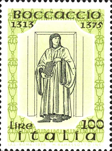 Francobollo Ritratto di Boccaccio -  1975