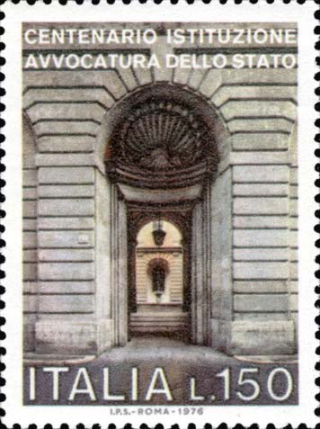 Francobollo Portale della Sede dell'Avvocatura Generale dello Stato -  1976