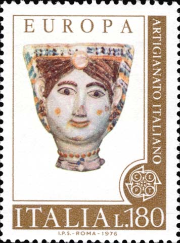 Francobollo Vaso da Fiori in Ceramica -  1976