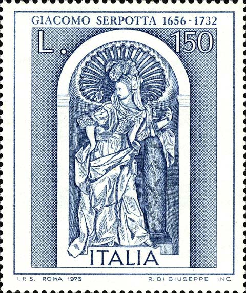 Francobollo Fortezza, Opera di Serpotta -  1976