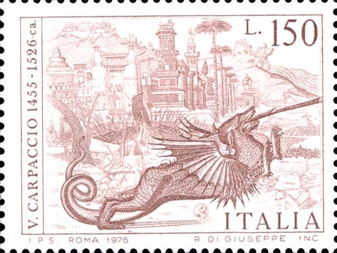 Francobollo San Giorgio che Uccide il Drago, Drago -  1976