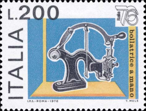 Francobollo Bollatrice a Mano -  1976