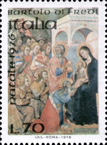 Francobollo Adorazione dei Magi -  1976