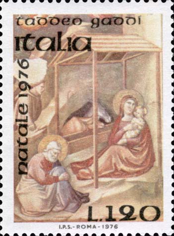Francobollo Natività di Cristo -  1976