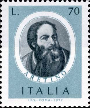 Francobollo Pietro Aretino -  1977