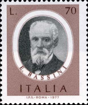 Francobollo Edoardo Bassini -  1977