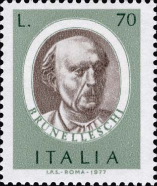 Francobollo Filippo Brunelleschi -  1977