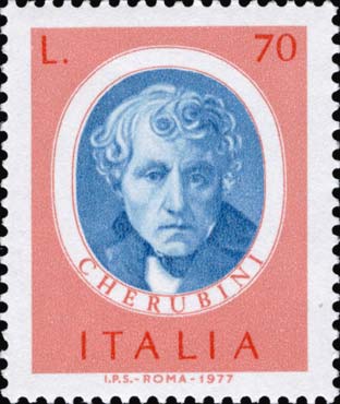Francobollo Luigi Cherubini -  1977