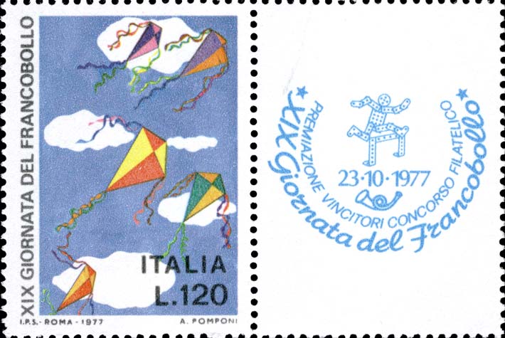 Francobollo Volo di Aquiloni -  1977