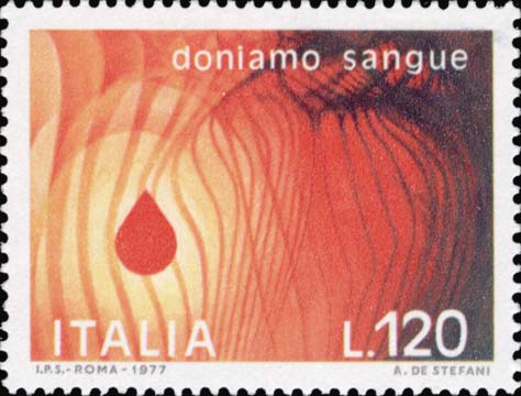 Francobollo Gocce di Sangue -  1977