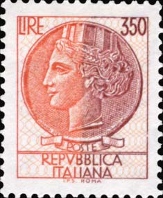 Francobollo Antica Moneta Siracusana -  1977