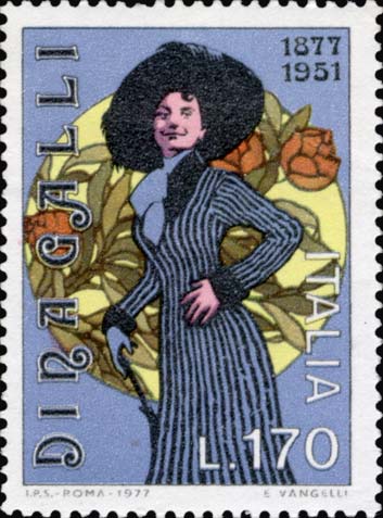Francobollo Ritratto di Dina Galli -  1977
