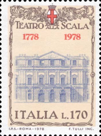 Francobollo Facciata del Teatro alla Scala -  1978