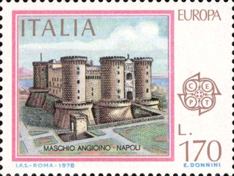 Francobollo Maschio Angioino, a Napoli -  1978