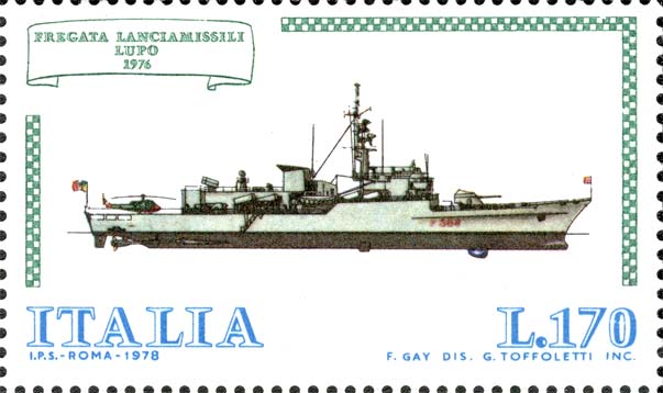 Francobollo Fregata "Lupo" -  1978