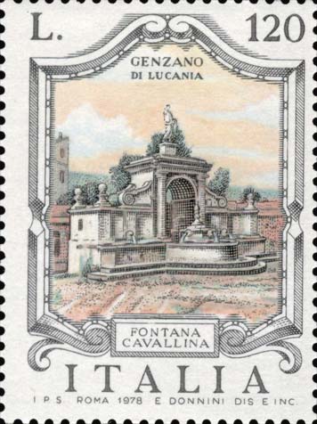 Francobollo Fontana Cavallina, a Genzano di Lucania -  1978