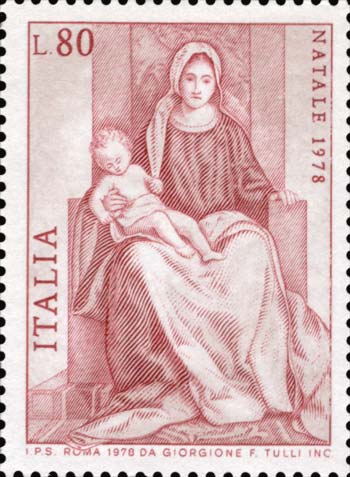 Francobollo Madonna col Bambino -  1978