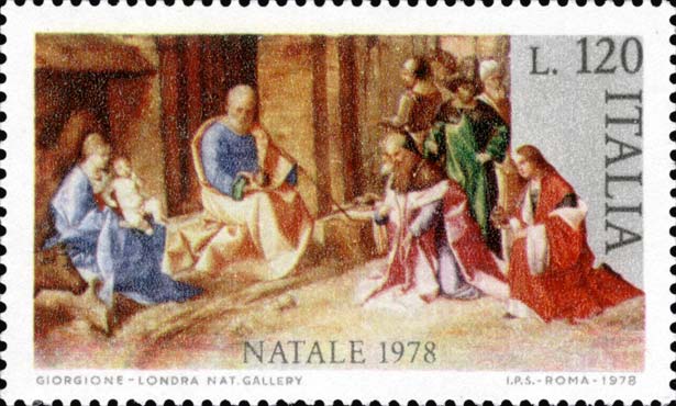 Francobollo Adorazione dei Magi -  1978