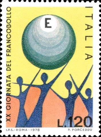 Francobollo Figure con Braccia Tese -  1978
