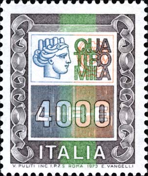Francobollo Ornamenti e Italia Turrita -  1979