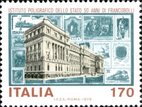 Francobollo Sede del Poligrafico e Francobolli Italiani -  1979