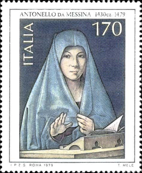 Francobollo L'Annunciata, Opera di Antonello da Messina -  1979