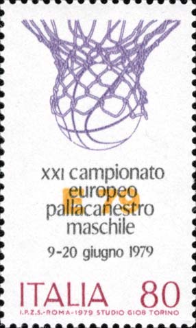 Francobollo Pallone in Canestro -  1979