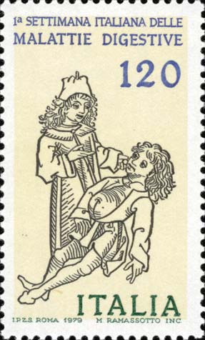 Francobollo Medico che Cura un Paziente -  1979