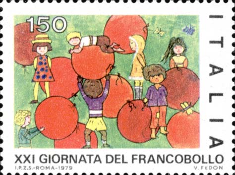 Francobollo Bambini e Palloni -  1979