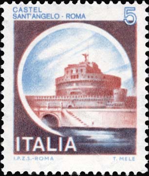 Francobollo Castel Sant'Angelo, a Roma -  1980