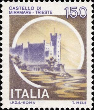 Francobollo Castello di Miramare -  1980