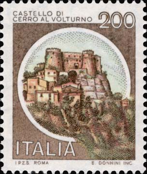 Francobollo Castello di Cerro al Volturno -  1980