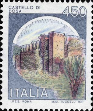 Francobollo Castello di Bosa -  1980