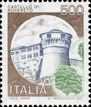Francobollo Castello di Rovereto -  1980