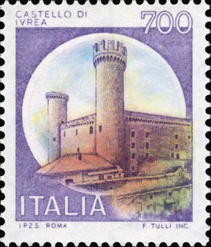 Francobollo Castello d'Ivrea -  1980