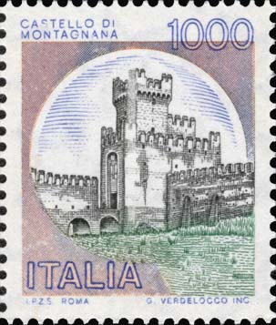 Francobollo Castello di Montagnana, a Padova -  1980
