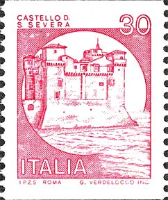 Francobollo Castello di S.Severa, a Roma -  1980