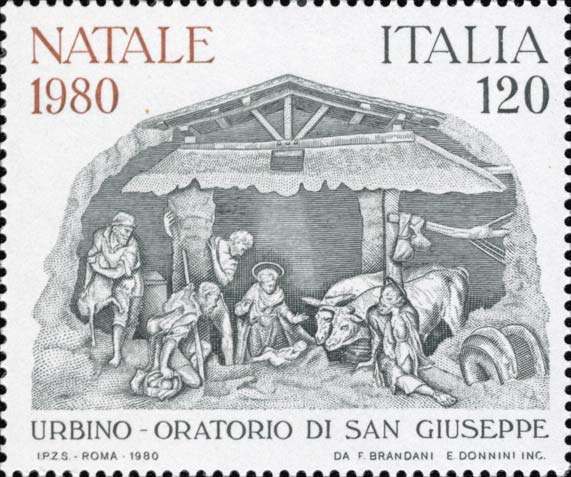 Francobollo Presepe di Federico Brandani -  1980