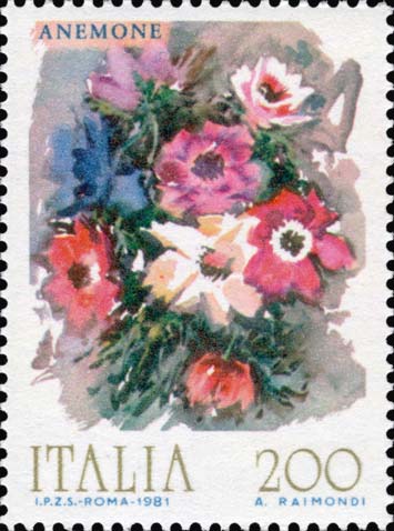 Francobollo Anemone -  1981