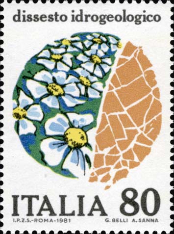 Francobollo Fiori e Terreno Riarso -  1981