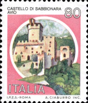 Francobollo Castello di Sabbionara d'Avio -  1981