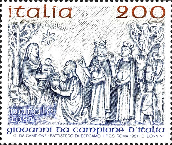 Francobollo Adorazione dei Magi -  1981