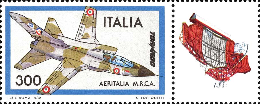 Francobollo Aereo Tornado MRCA Aeritalia -  1982