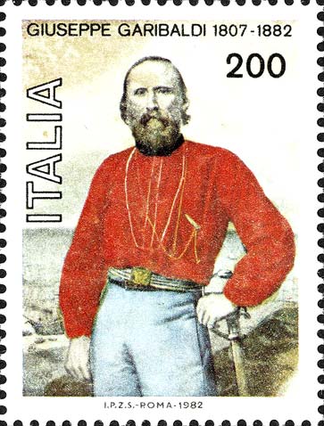 Francobollo Ritratto di Giuseppe Garibaldi -  1982