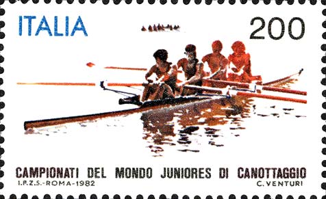 Francobollo Canoisti -  1982