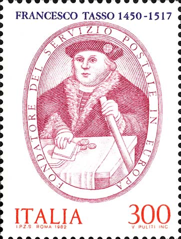 Francobollo Ritratto di Francesco Tasso -  1982