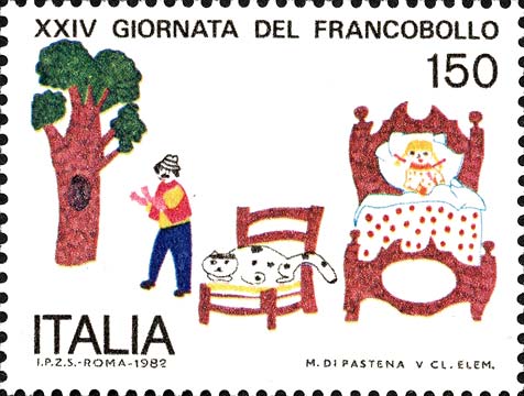 Francobollo Albero e Letti -  1982